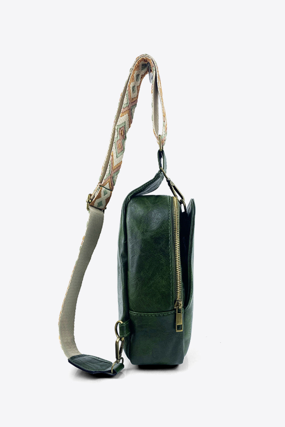 Adjustable Strap PU Leather Sling Bag